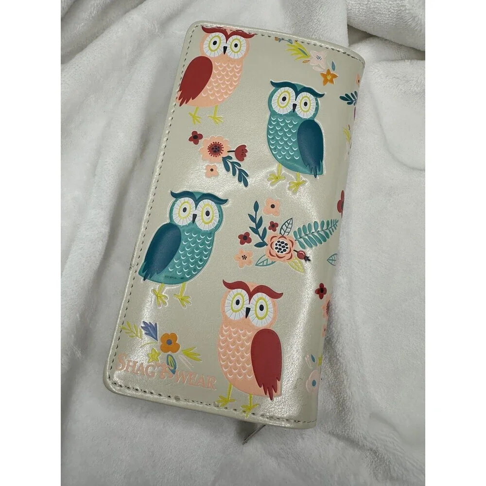 Shagwear Wallet Womens Floral Owl Print Clutch Organizer Cute Gift Accessory